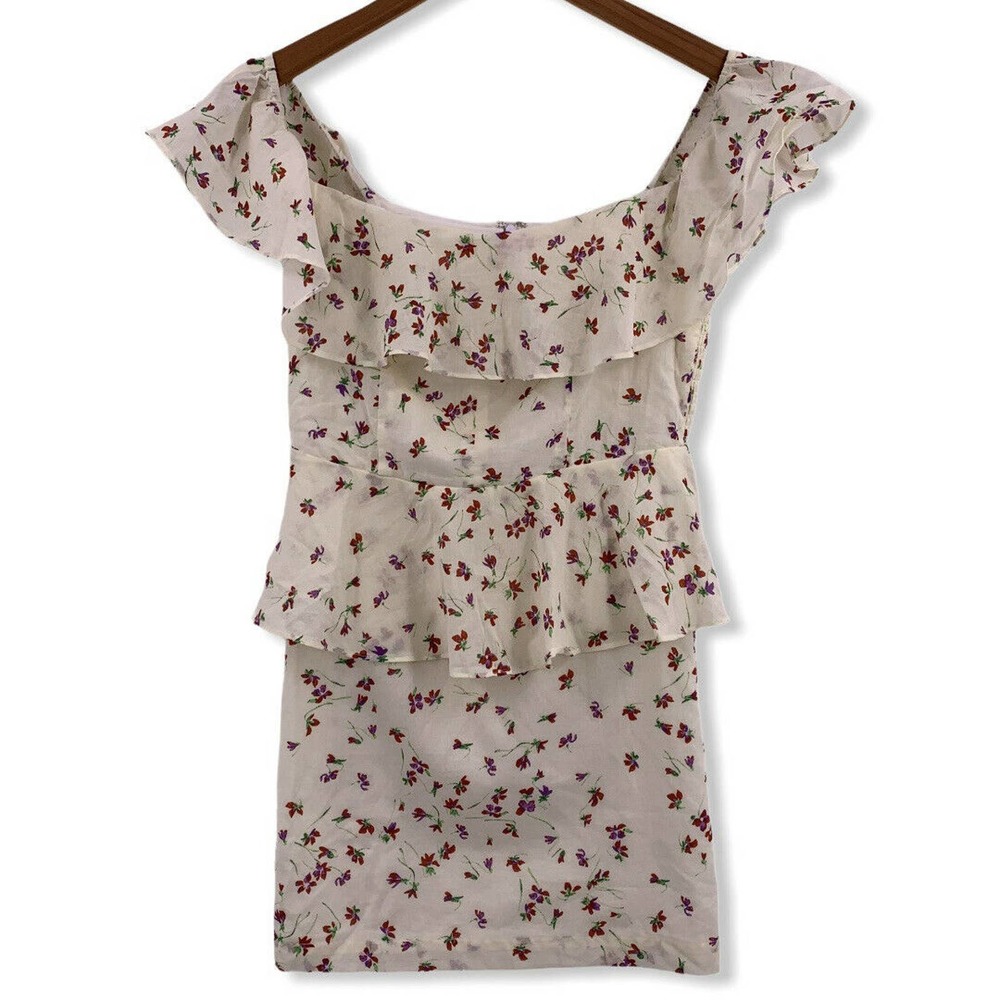 Amanda Uprichards‎ Floral Peplum Dress Small New